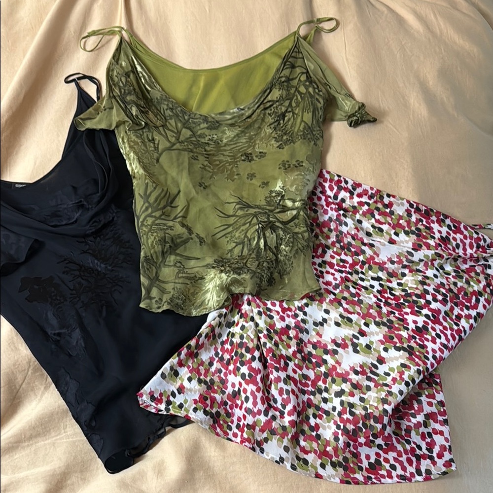 Satin lined Esprit drape neck cami